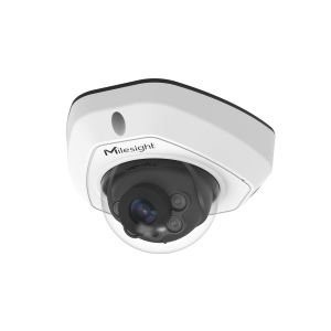 Milesight - MS-C8173-PD/W, AI Vandalproof Mini Dome Network Camera in WHITE: Fixed Lens 2.8mm, 8MP(4K)