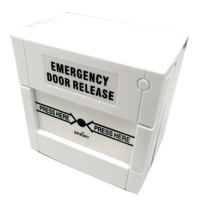 Break Glass Double Pole - White Resettable