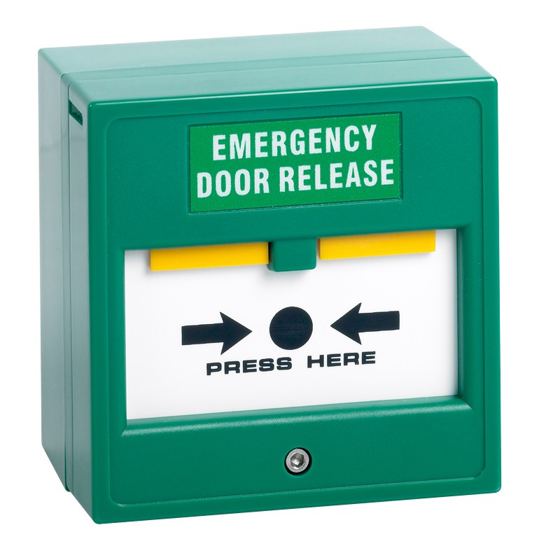 Emergency Break Glass Switch - Green Resettable