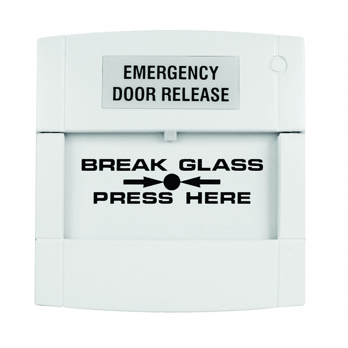 Break Glass Double Pole - White Non-Resettable