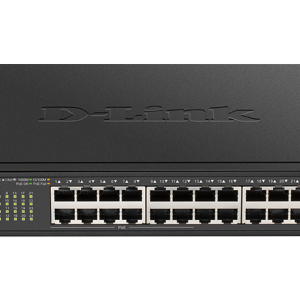 D-Link 24 Port Gigabit EasySmart PoE Switch with 12 PoE+ ports and PoE budget 100W