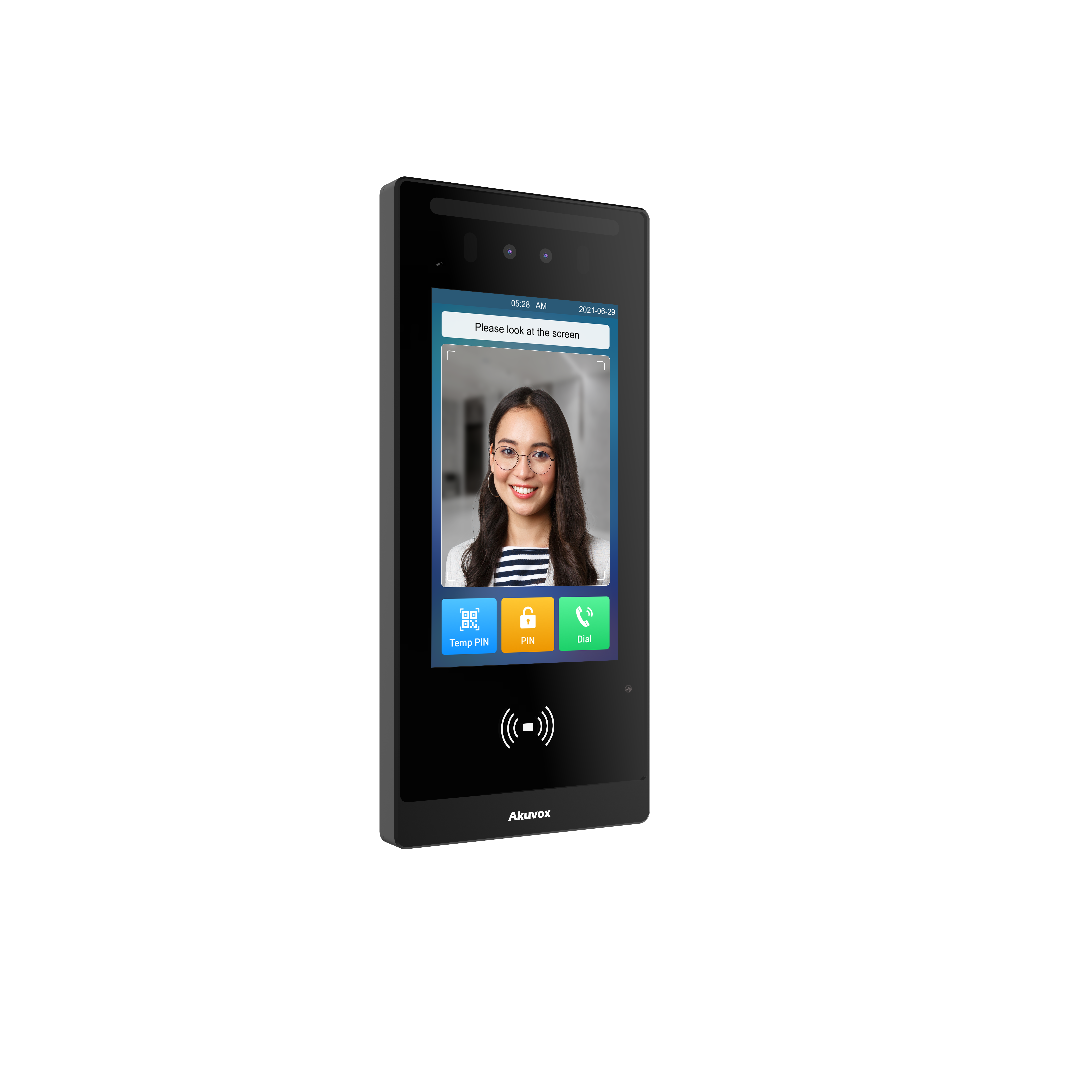 AKUVOX - SIP Door Phone with Facial Recognition, 7'LCD touch screen, 2MP Camera, Wiegand, RS485, 13.56MHz + 125KHz Card reader, Body Temperate Detection & LTE (Optional)