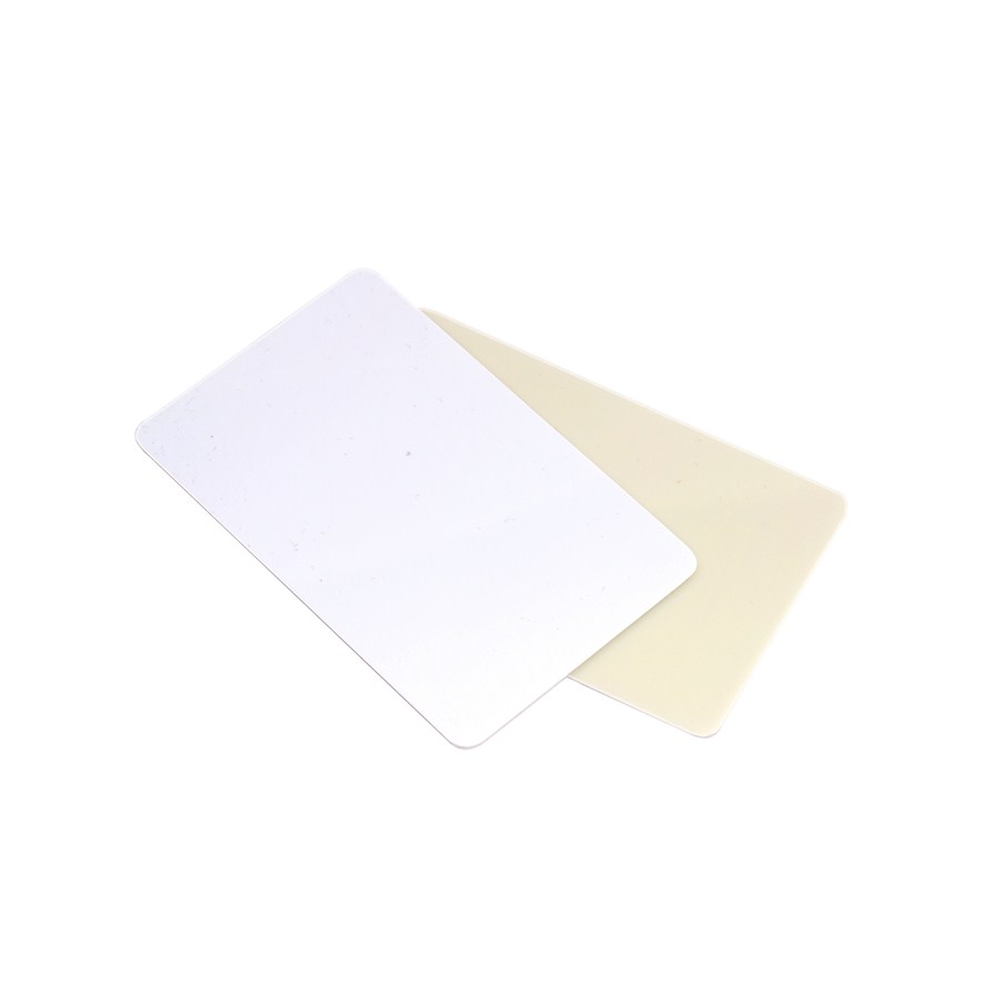 HID Ultra white adhesive PVC ID cards