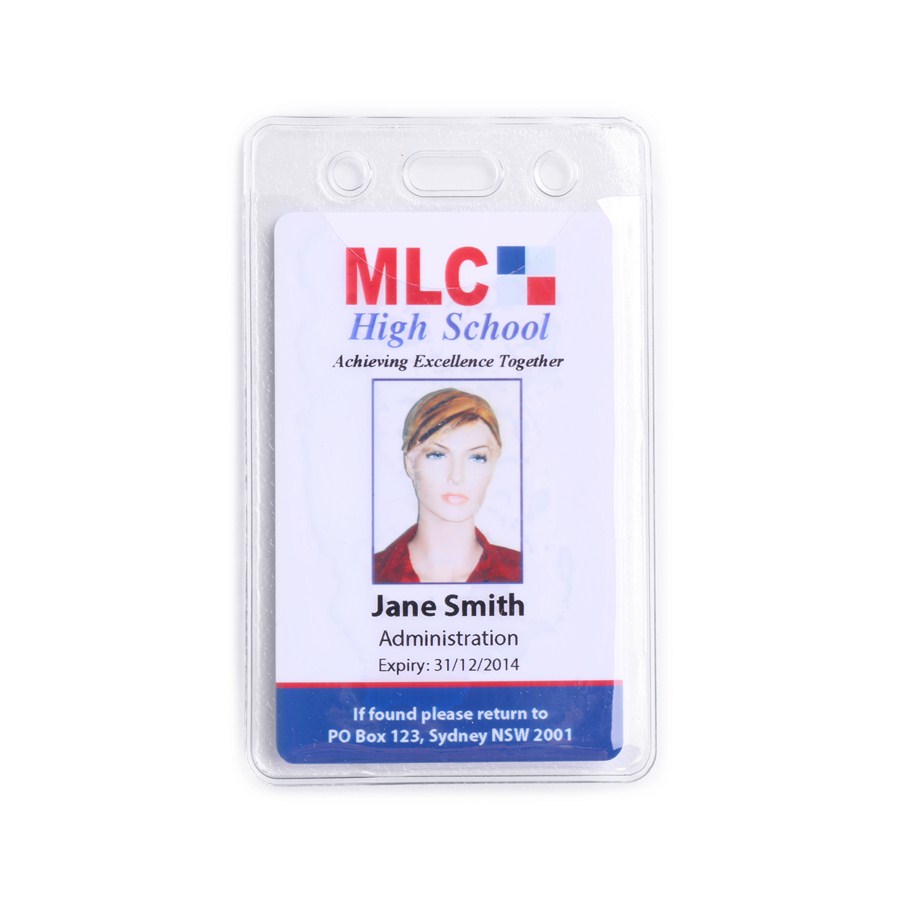 Clear Heavy Duty Portrait Flexible Card Holder