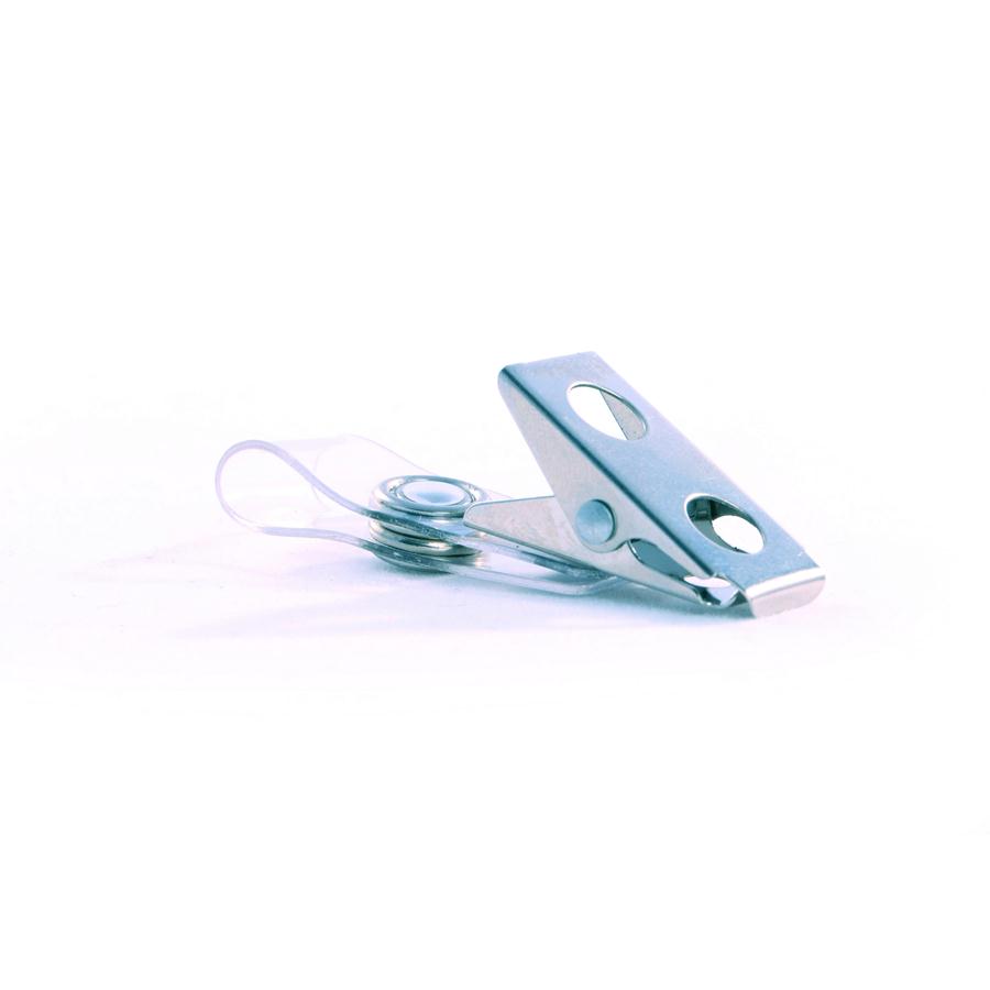 Stainless steel 2 hole clip, 70mm clear vinyl
