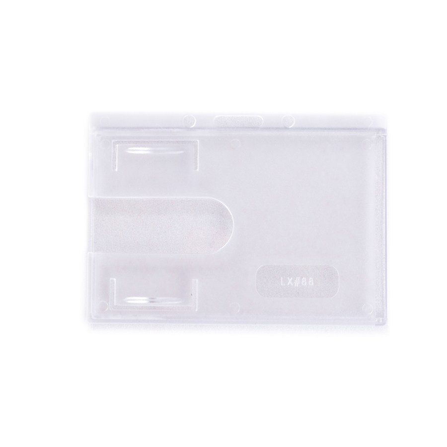 RCH113 Hard Clear Plastic card holder. Landscape or Portrait