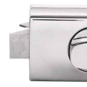 Lockwood 002 Rim Lock, Single Cylinder - Satin Chrome