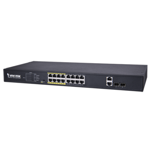 VIVOTEK PoE Unmanaged Switch - 16xFE POE +2G COMBO Switch