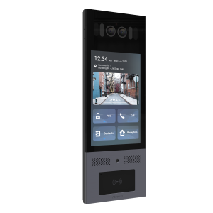 AKUVOX - SIP Android Door Phone with Facial Recognition, Android OS V9.0, Stainless Steel, 8' LCD Touch Screen, Dual Camera for anti-counterfit + starlight